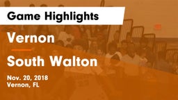 Vernon  vs South Walton  Game Highlights - Nov. 20, 2018
