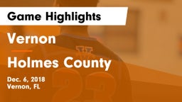 Vernon  vs Holmes County Game Highlights - Dec. 6, 2018