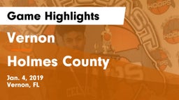 Vernon  vs Holmes County  Game Highlights - Jan. 4, 2019