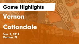 Vernon  vs Cottondale  Game Highlights - Jan. 8, 2019