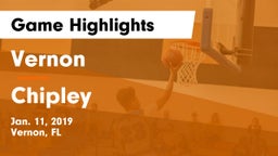 Vernon  vs Chipley  Game Highlights - Jan. 11, 2019