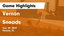 Vernon  vs Sneads  Game Highlights - Jan. 29, 2019