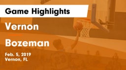 Vernon  vs Bozeman  Game Highlights - Feb. 5, 2019