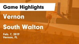 Vernon  vs South Walton  Game Highlights - Feb. 7, 2019