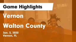 Vernon  vs Walton County Game Highlights - Jan. 3, 2020