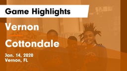 Vernon  vs Cottondale  Game Highlights - Jan. 14, 2020