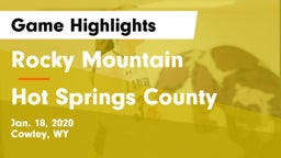 Rocky Mountain  vs Hot Springs County  Game Highlights - Jan. 18, 2020