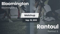 Matchup: Bloomington vs. Rantoul  2016
