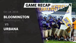 Recap: Bloomington  vs. Urbana  2016