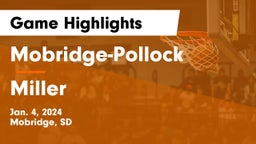 Mobridge-Pollock  vs Miller  Game Highlights - Jan. 4, 2024