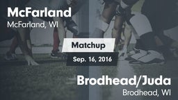 Matchup: McFarland vs. Brodhead/Juda  2016