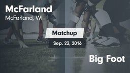 Matchup: McFarland vs. Big Foot  2016