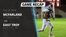 Recap: McFarland  vs. East Troy  2016