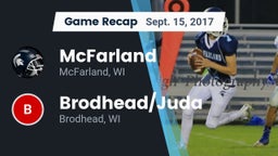 Recap: McFarland  vs. Brodhead/Juda  2017