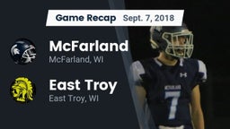 Recap: McFarland  vs. East Troy  2018