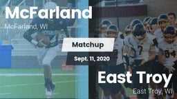 Matchup: McFarland vs. East Troy  2020