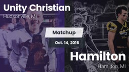 Matchup: Unity Christian vs. Hamilton  2016