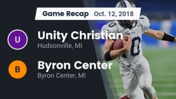 Recap: Unity Christian  vs. Byron Center  2018