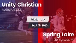 Matchup: Unity Christian vs. Spring Lake  2020