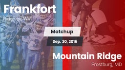 Matchup: Frankfort vs. Mountain Ridge  2016