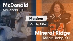 Matchup: McDonald vs. Mineral Ridge  2016