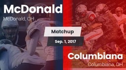 Matchup: McDonald vs. Columbiana  2017