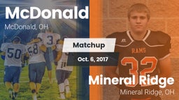 Matchup: McDonald vs. Mineral Ridge  2017