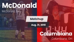 Matchup: McDonald vs. Columbiana  2018