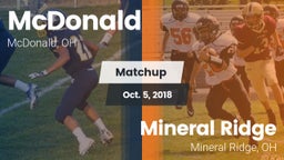Matchup: McDonald vs. Mineral Ridge  2018