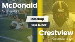 Matchup: McDonald vs. Crestview  2019