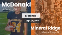 Matchup: McDonald vs. Mineral Ridge  2019