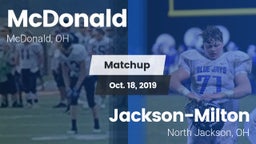 Matchup: McDonald vs. Jackson-Milton  2019