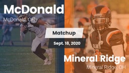 Matchup: McDonald vs. Mineral Ridge  2020