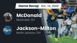 Recap: McDonald  vs. Jackson-Milton  2020