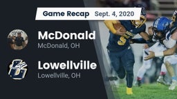 Recap: McDonald  vs. Lowellville  2020