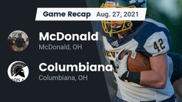 Recap: McDonald  vs. Columbiana  2021
