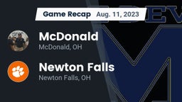 Recap: McDonald  vs. Newton Falls  2023