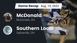 Recap: McDonald  vs. Southern Local  2022