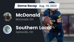 Recap: McDonald  vs. Southern Local  2023