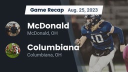 Recap: McDonald  vs. Columbiana  2023