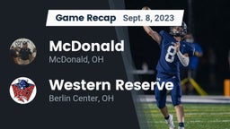 Recap: McDonald  vs. Western Reserve  2023
