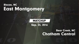 Matchup: East Montgomery vs. Chatham Central  2016