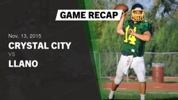Recap: Crystal City  vs. Llano  2015