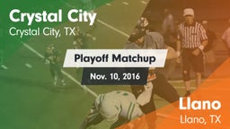 Matchup: Crystal City vs. Llano  2016