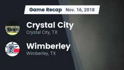 Recap: Crystal City  vs. Wimberley  2018