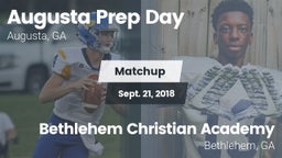 Matchup: Augusta Prep Day vs. Bethlehem Christian Academy  2018