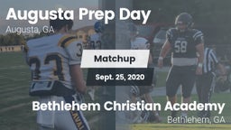 Matchup: Augusta Prep Day vs. Bethlehem Christian Academy  2020