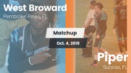 Matchup: West Broward vs. Piper  2019