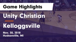Unity Christian  vs Kelloggsville  Game Highlights - Nov. 30, 2018
