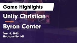 Unity Christian  vs Byron Center  Game Highlights - Jan. 4, 2019
